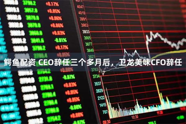 鳄鱼配资 CEO辞任三个多月后，卫龙美味CFO辞任